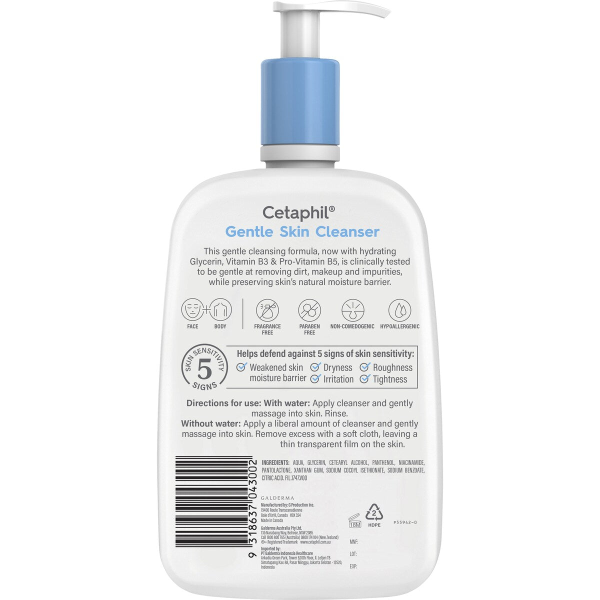 Cetaphil Gentle Skin Cleanser All Skin Types 1l