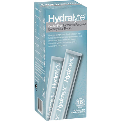 Hydralyte Electrolyte Ice Block Lemonade 16 pack