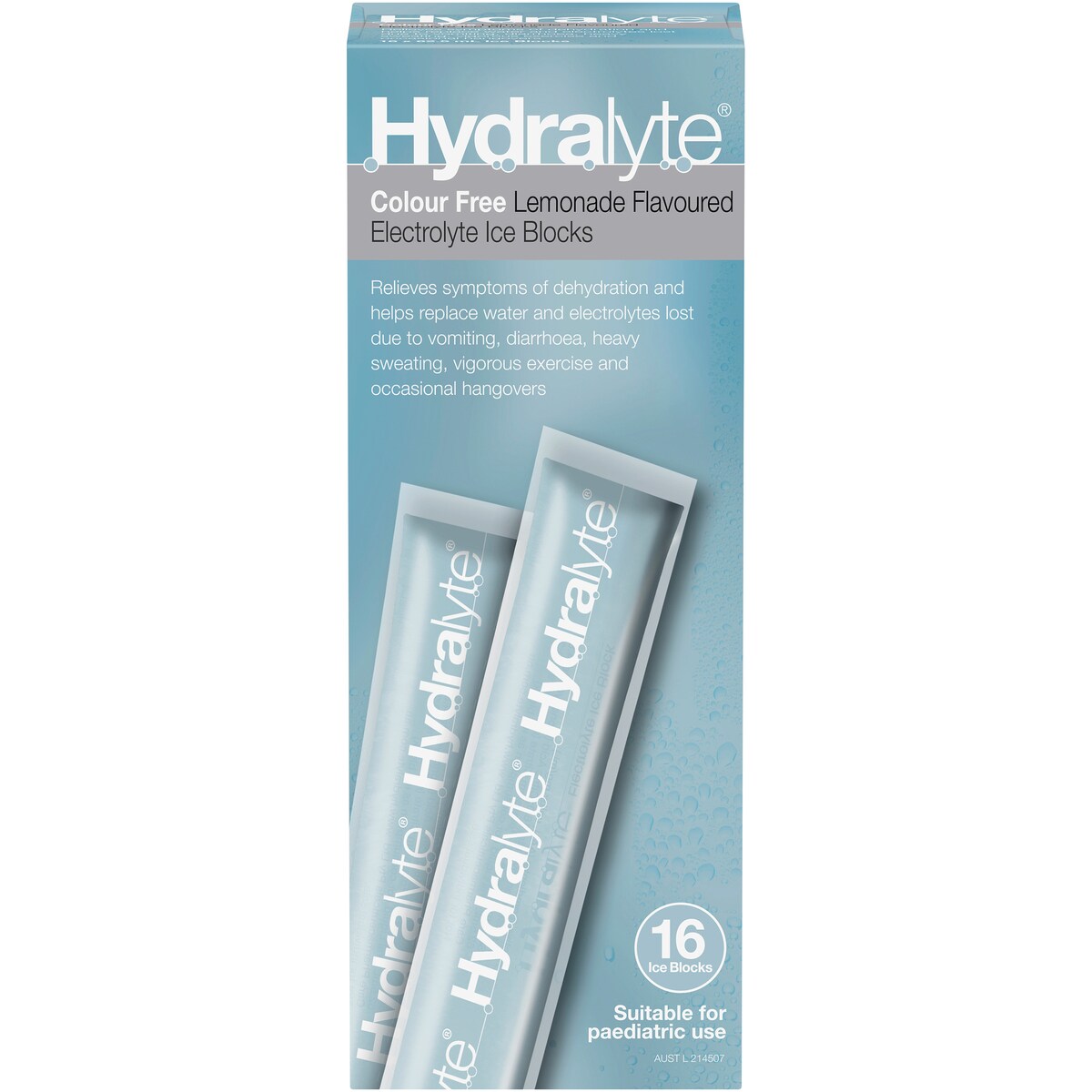 Hydralyte Electrolyte Ice Block Lemonade 16 pack