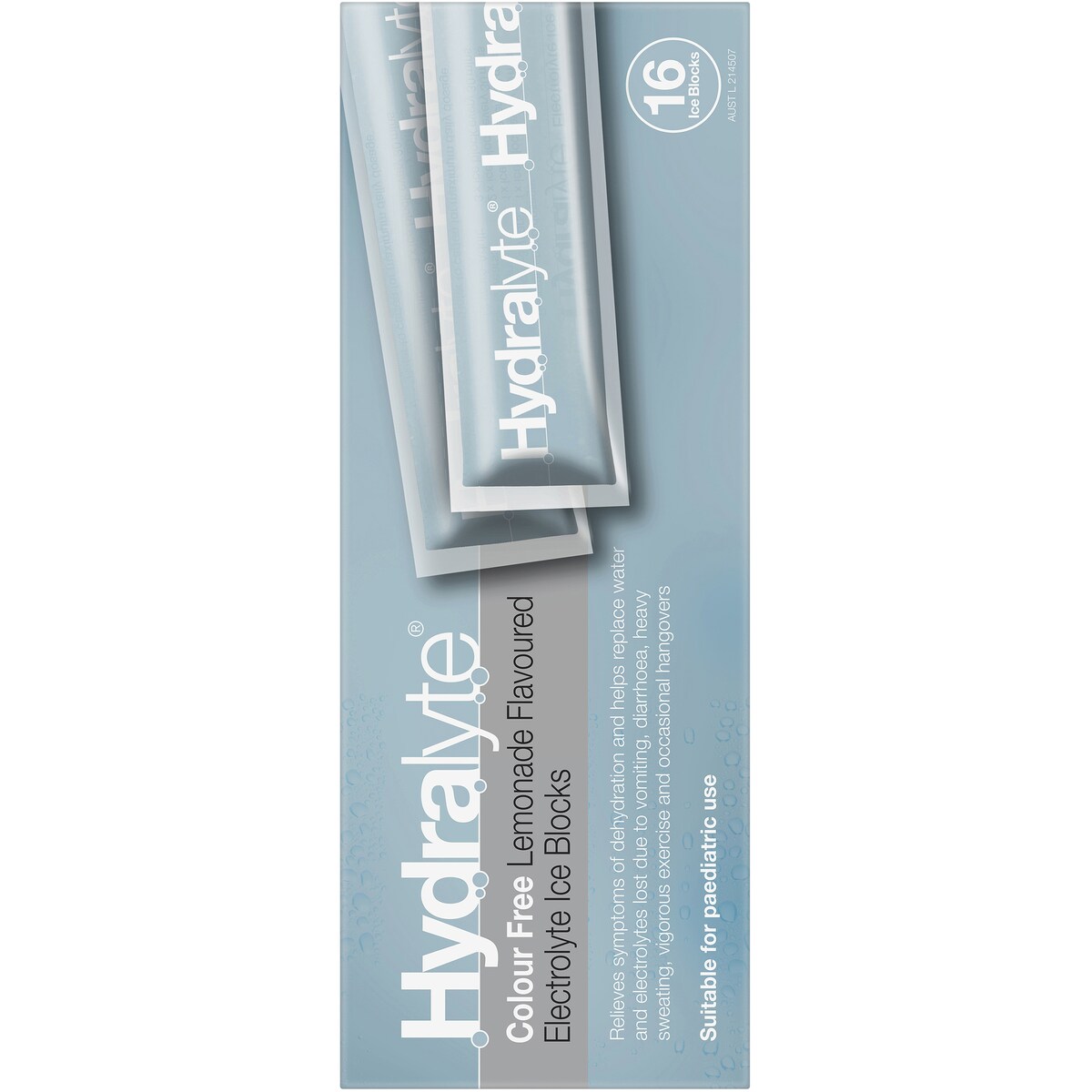 Hydralyte Electrolyte Ice Block Lemonade 16 pack
