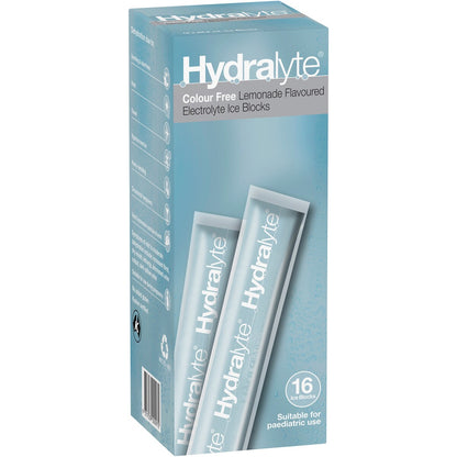Hydralyte Electrolyte Ice Block Lemonade 16 pack