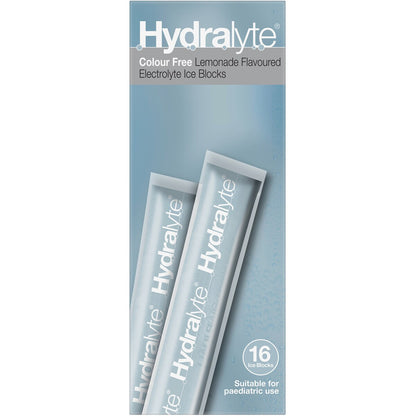 Hydralyte Electrolyte Ice Block Lemonade 16 pack