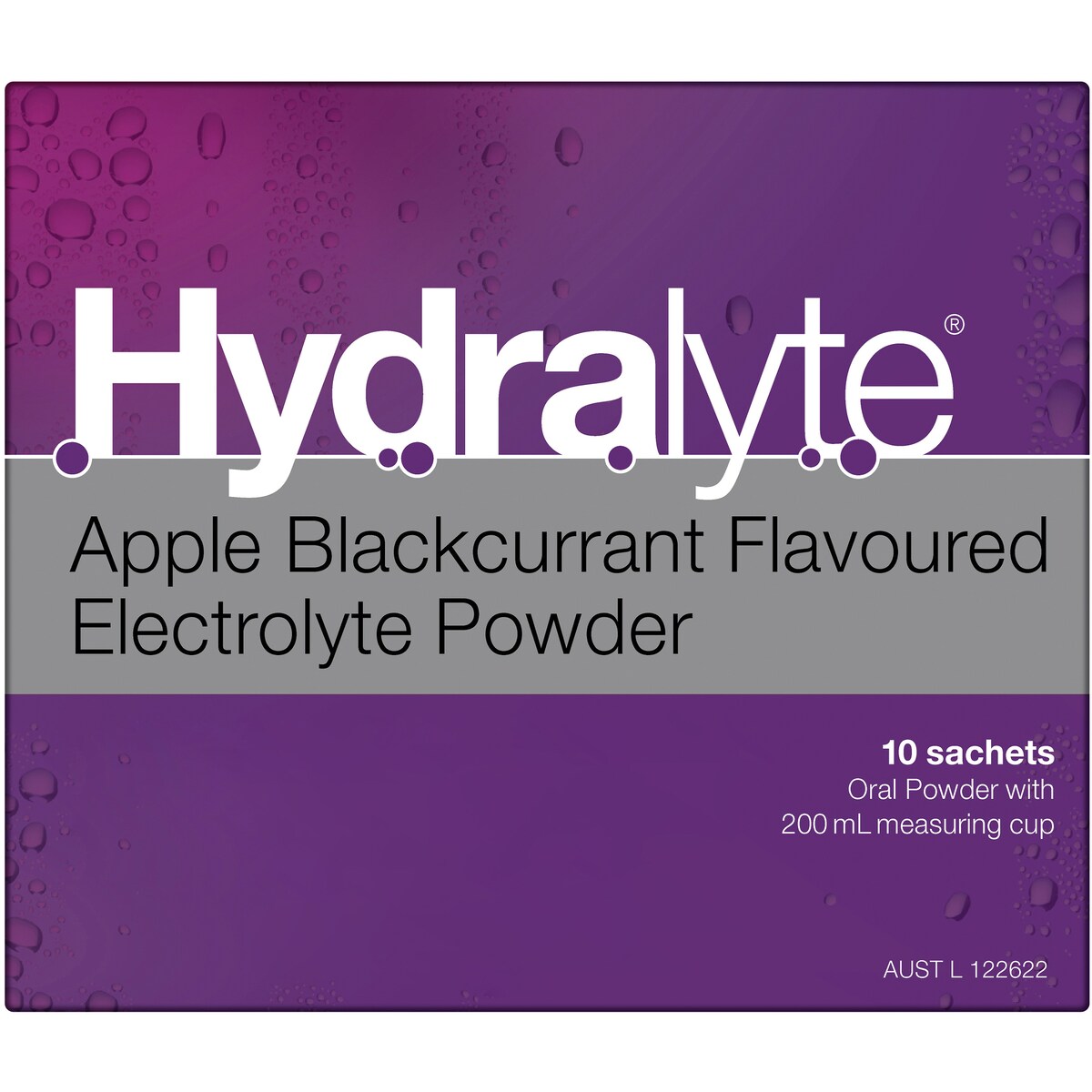 Hydralyte Electrolyte Powder Sachets Apple Blackcurrant 10 pack