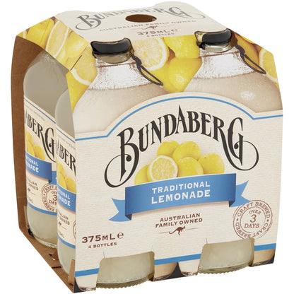 Bundaberg Traditional Lemonade 4x375ml 375ml X 4 Pack