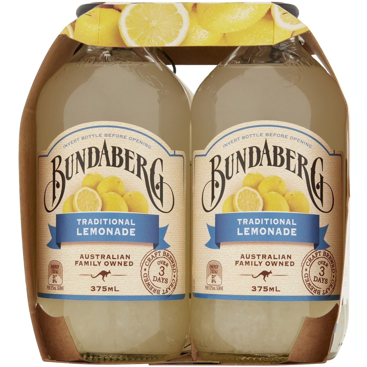 Bundaberg Traditional Lemonade 4x375ml 375ml X 4 Pack