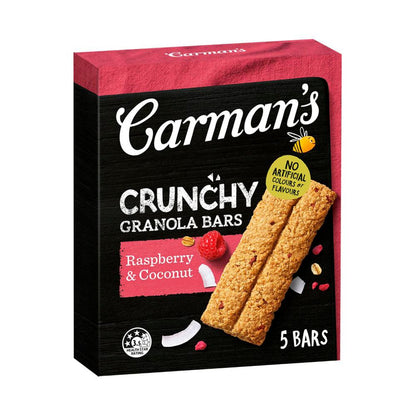 Carman's Crunchy Granola Bar Raspberry & Coconut 5 Pack - 150g
