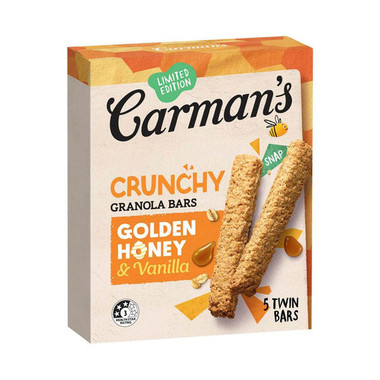 Carman's Crunchy Granola Bar Golden Oat & Honey 5 Pack - 150g