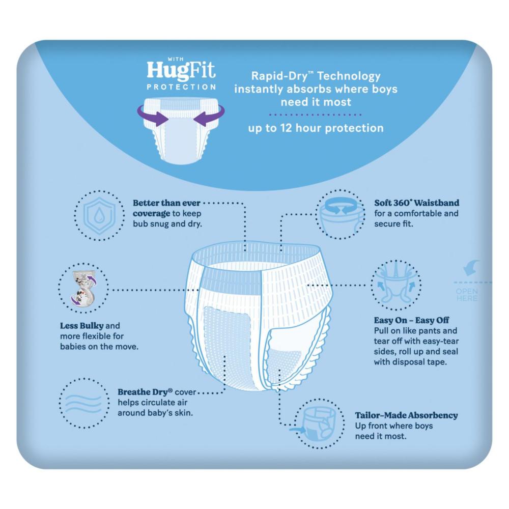 Huggies Ultra Dry Nappy Pants Boys Size 5 (12-17kg) - 13 Pack