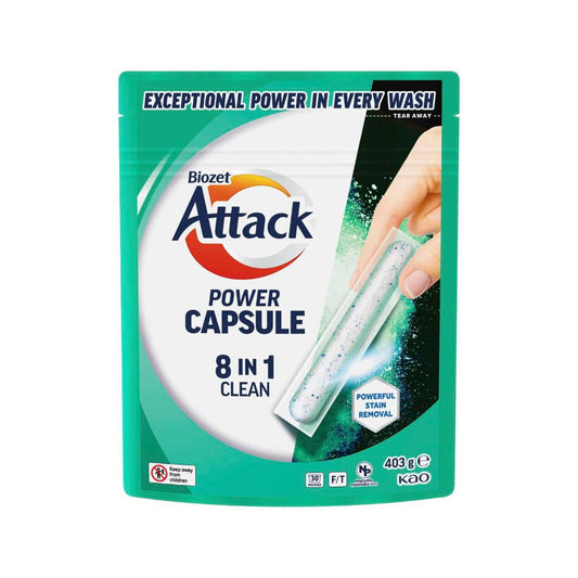 Biozet Attack Power Laundry Capsules 8 In 1 ean - 30 pack