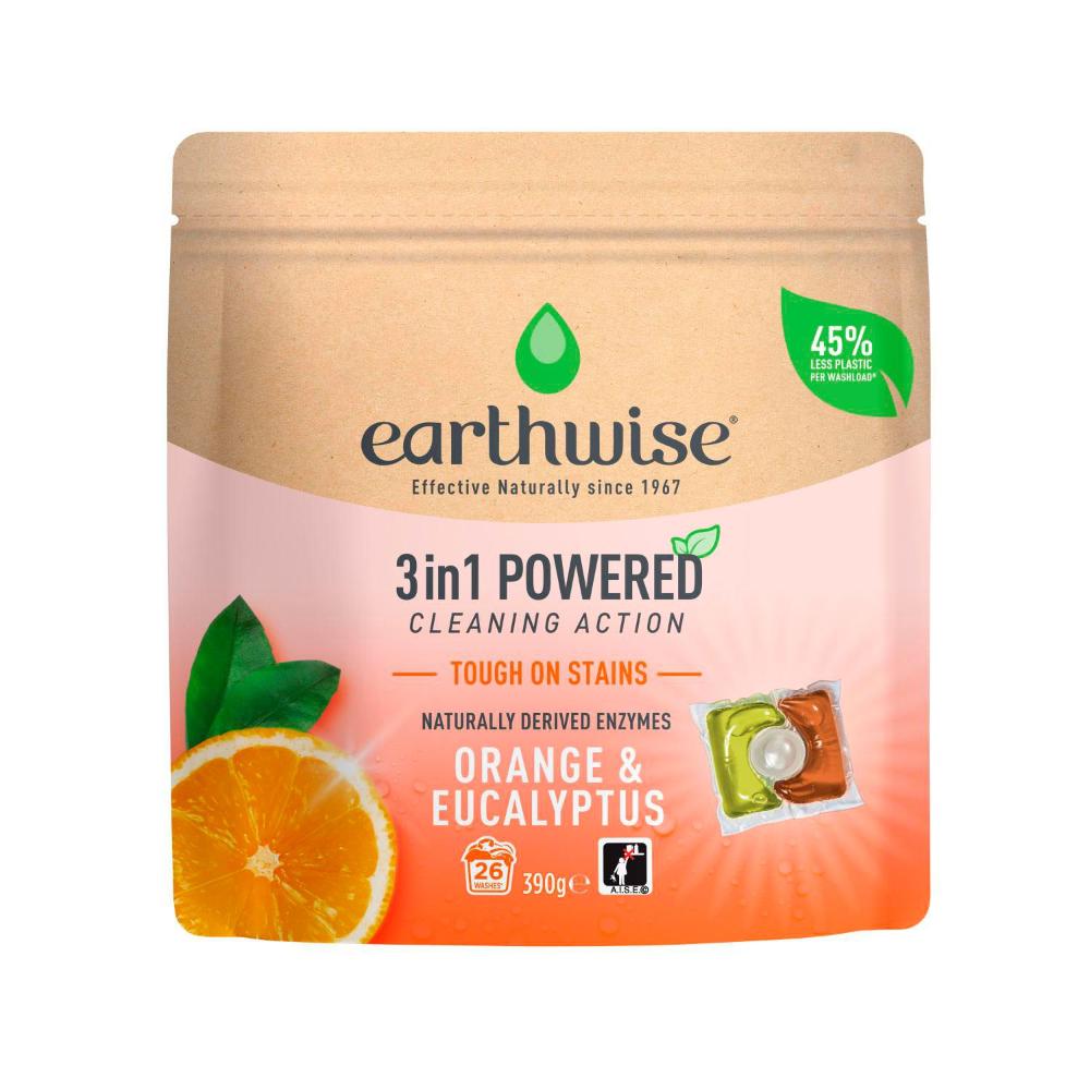 Earthwise 3 In 1 Laundry Capsules Orange & Eucalyptus - 26 pack