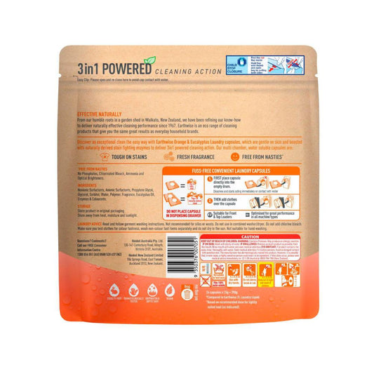 Earthwise 3 In 1 Laundry Capsules Orange & Eucalyptus - 26 pack