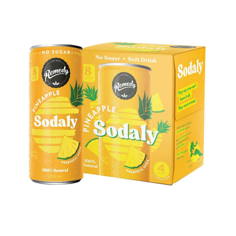 Remedy Sodaly Pineapple 4x250ml