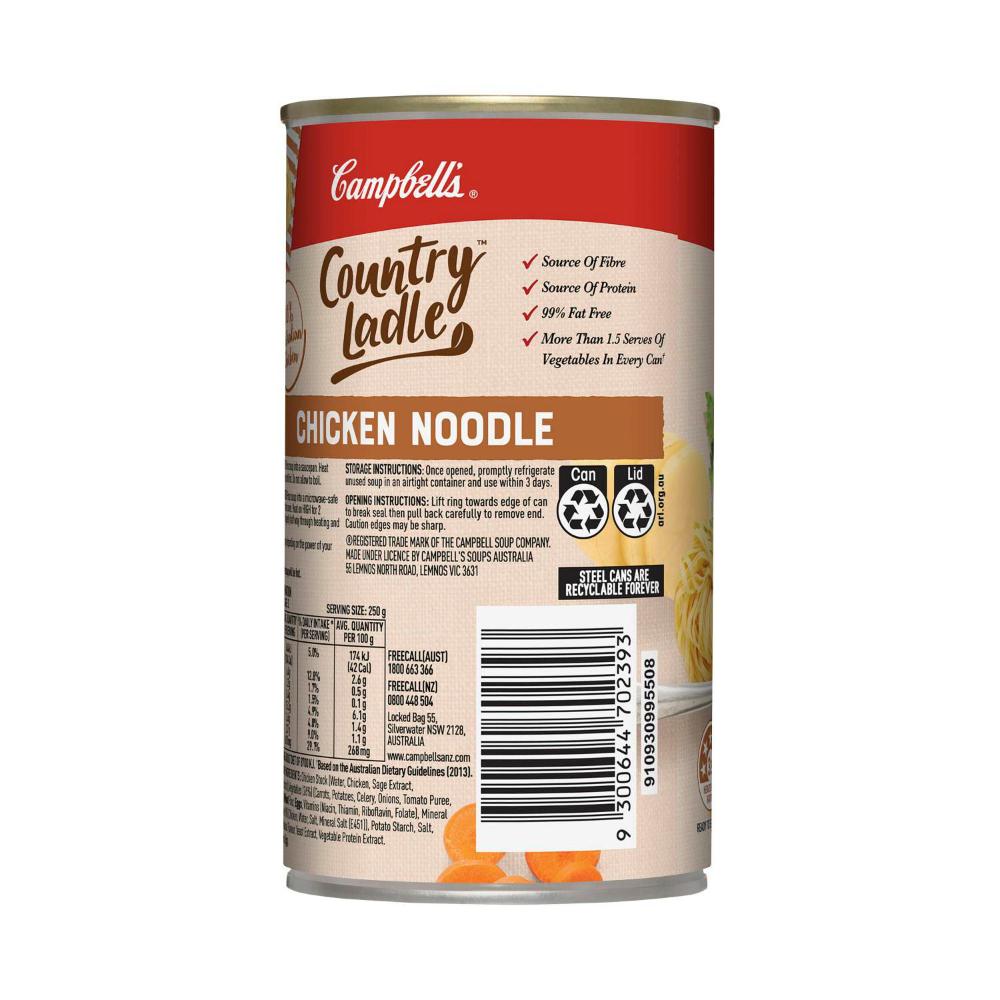 Campbell's Country Ladle Soup Can Chicken Noodle - 500g