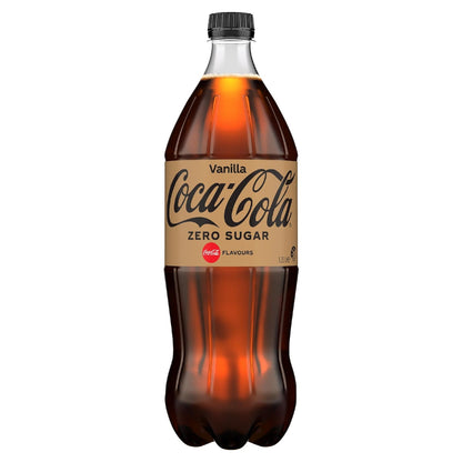 Coca-cola Vanilla Zero Sugar Soft Drink Bottle 1.25l