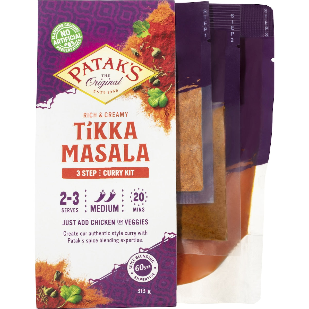 Pataks Tikka Masala Curry Kit 313g