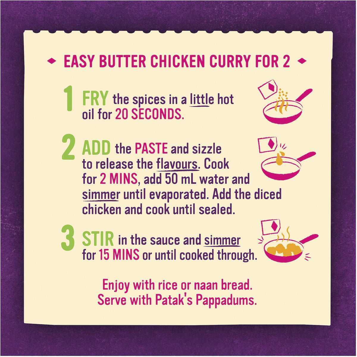 Pataks Butter Chicken Curry Kit 313g
