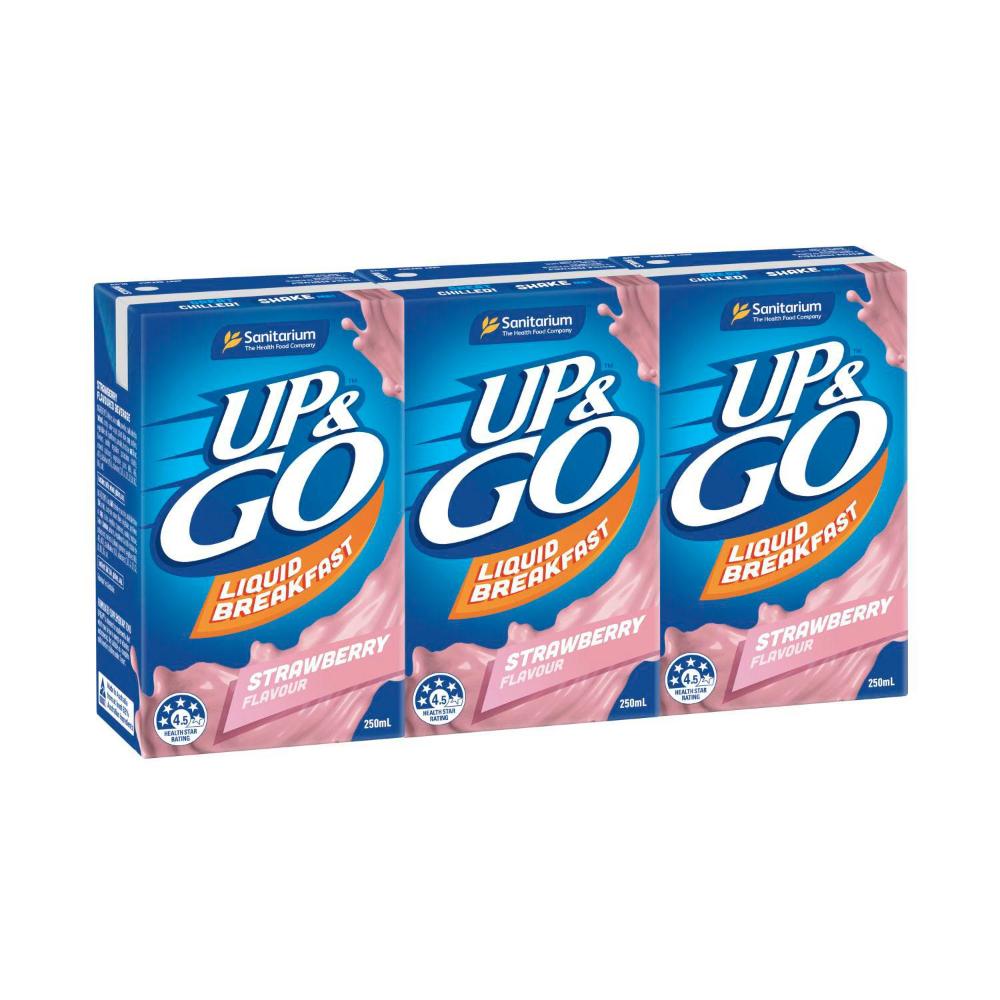UP&GO Liquid Breakfast Strawberry 3x250ml - 750mL