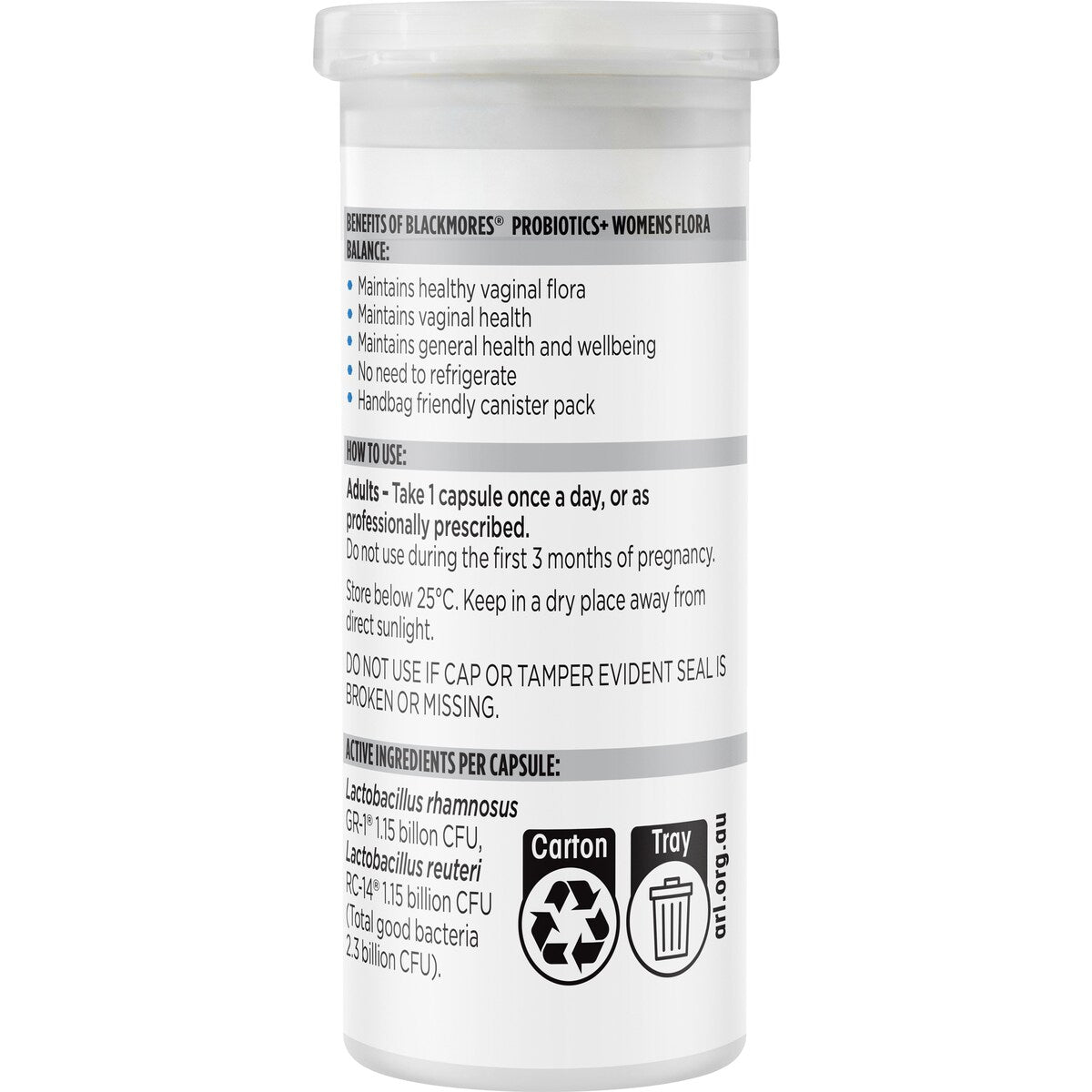 Blackmores Probiotics+ Women's Flora Balance Vitamin Capsules 30 pack