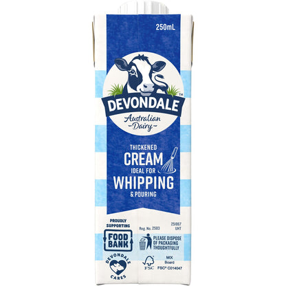 Devondale Thickened Cream Long Life Uht Cream 250ml