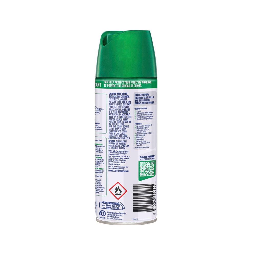 Glen 20 Disinfectant Air Freshener Spray Original - 300g