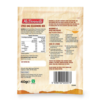 Mcdonnells Spice Bag Classic Flavour Seasoning 40g
