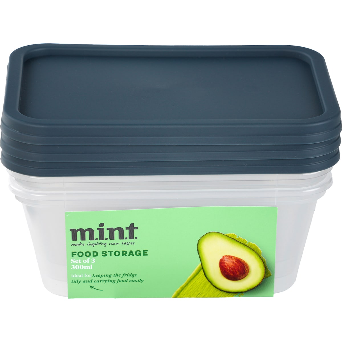 Mint Food Storage Containers 300ml X 3 Pack