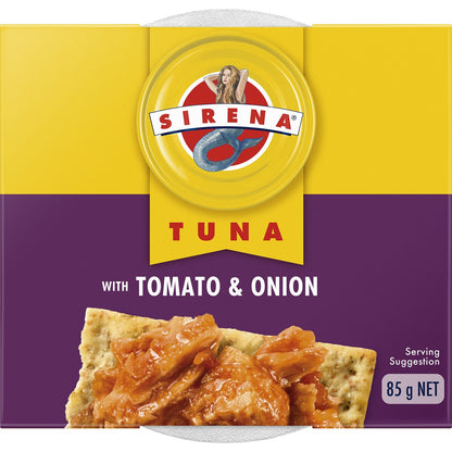 Sirena Tuna Snack Tub Tomato & Onion Snacking 85g