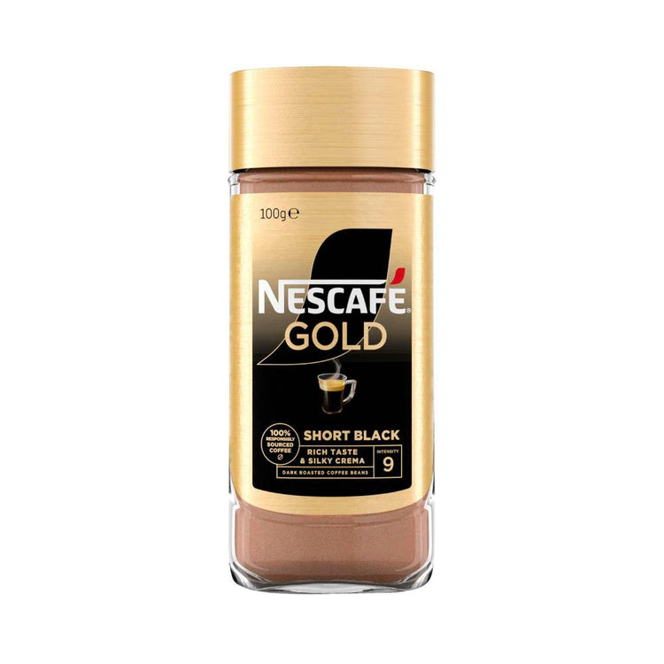 Nescafe Gold Short Black Strong Instant Coffee - 100g