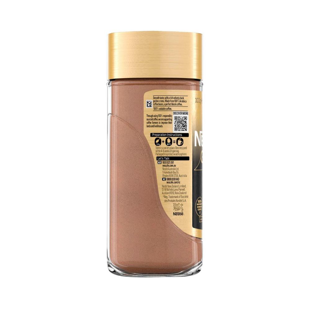 Nescafe Gold Short Black Strong Instant Coffee - 100g