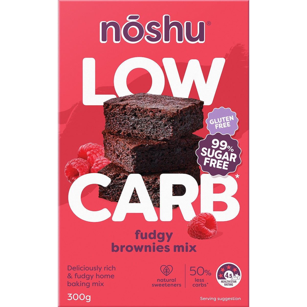 Noshu 99% Sugar Free Fudgy Brownies Mix 300g