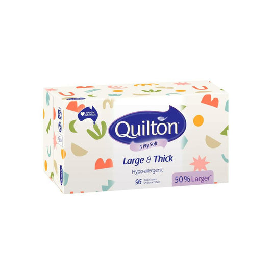 Quilton Large N Thick Hypo Allergenic Facial Tissues 96 Pack - 96 pack