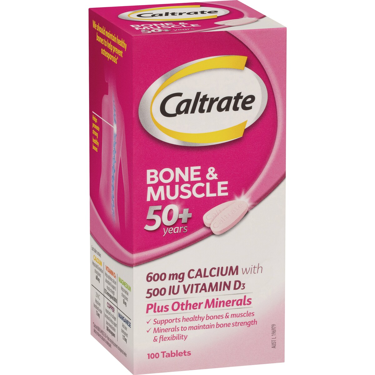 Caltrate Bone & Muscle 50 Plus With Calcium & Vitamin D3 100 pack