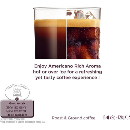 Nescafe Dolce Gusto Americano Rich Aroma Coffee Pods 16 pack