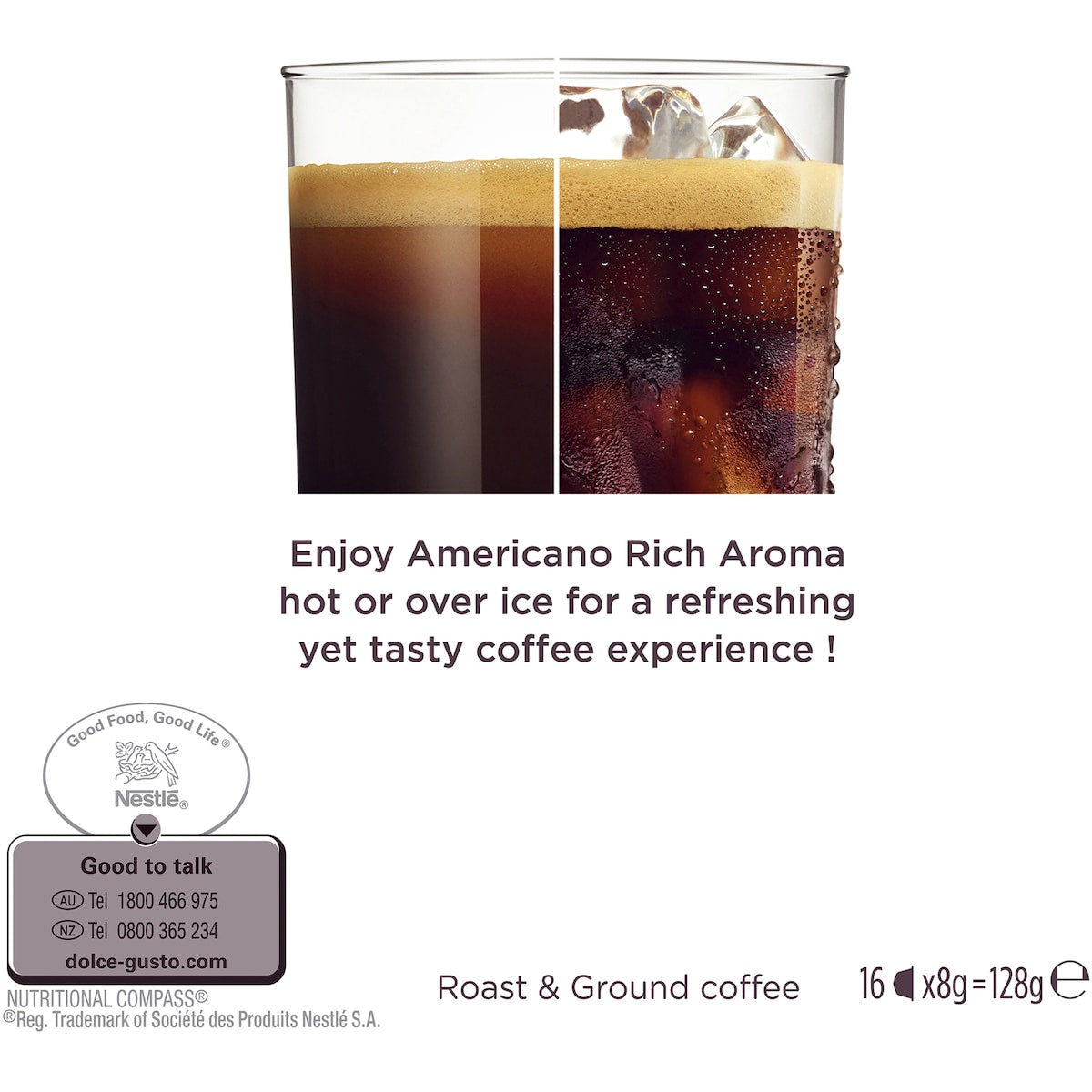 Nescafe Dolce Gusto Americano Rich Aroma Coffee Pods 16 Pack