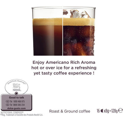 Nescafe Dolce Gusto Americano Rich Aroma Coffee Pods 16 Pack