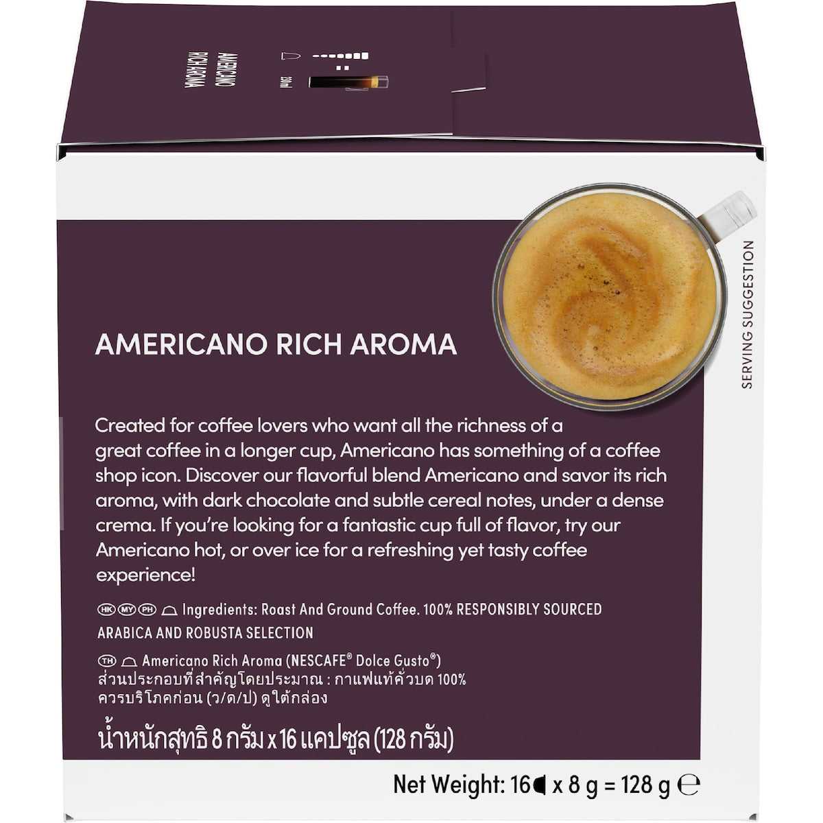 Nescafe Dolce Gusto Americano Rich Aroma Coffee Pods 16 Pack