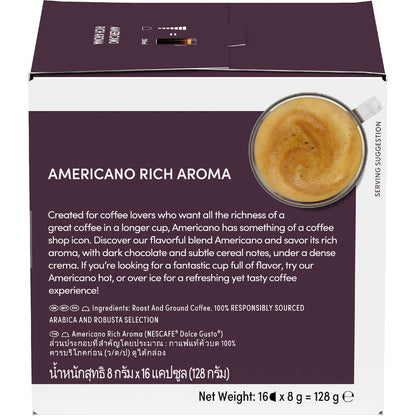 Nescafe Dolce Gusto Americano Rich Aroma Coffee Pods 16 Pack