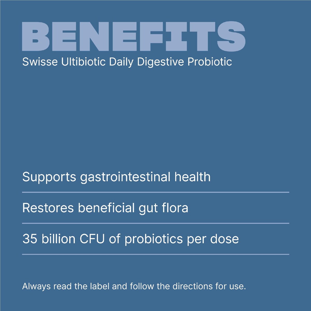 Swisse Ultibiotic Daily Digestive Probiotic Capsules 30 Pack