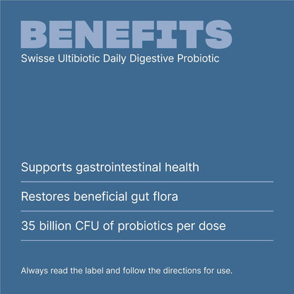 Swisse Ultibiotic Daily Digestive Probiotic Capsules 30 Pack