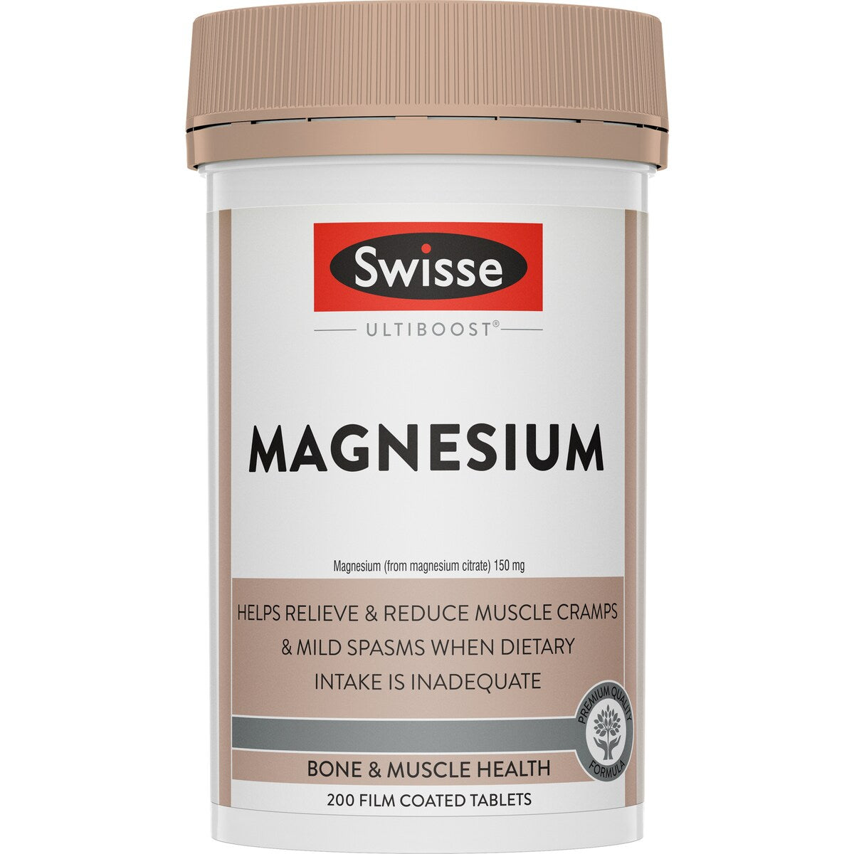Swisse Ultiboost Magnesium Tablets For Bone And Muscle Health 200 Pack