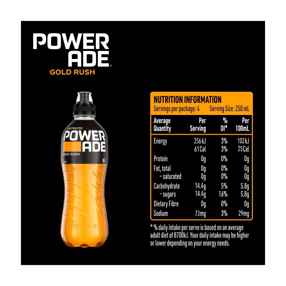 Powerade Gold Rush Sports Drink - 1 LITRE