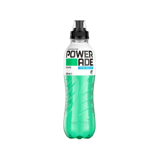 Powerade Zero Sugar Grape Sports Drink Sipper Cap Bottle - 600mL