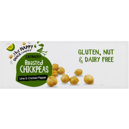 The Happy Snack Company Roasted Chickpeas Lime & Cracked Pepper 6 Pack