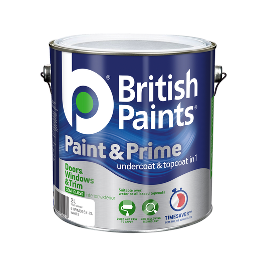 British Paints Paint & Prime - 2L