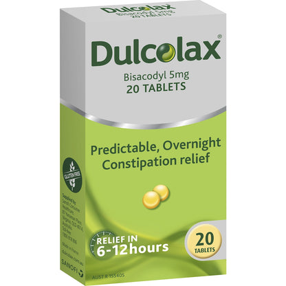 Dulcolax Constipation Relief Laxative 5mg 20 Pack