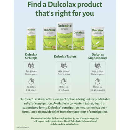 Dulcolax Constipation Relief Laxative 5mg 20 Pack