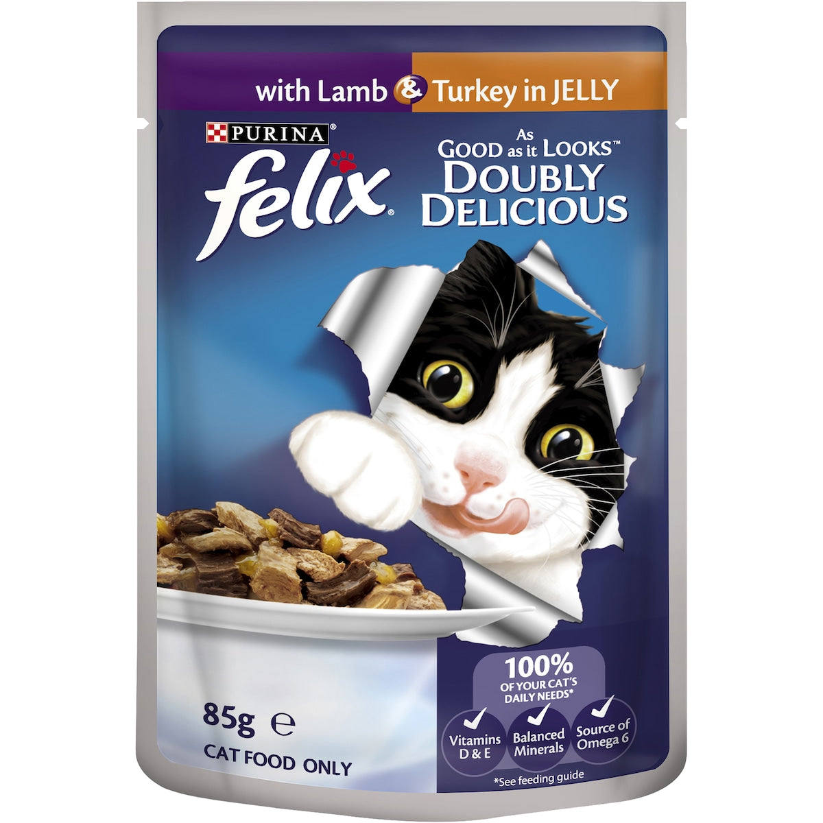 Felix Doubly Delicious Meat Selection In Jelly Cat Food 85g X 12 Pack