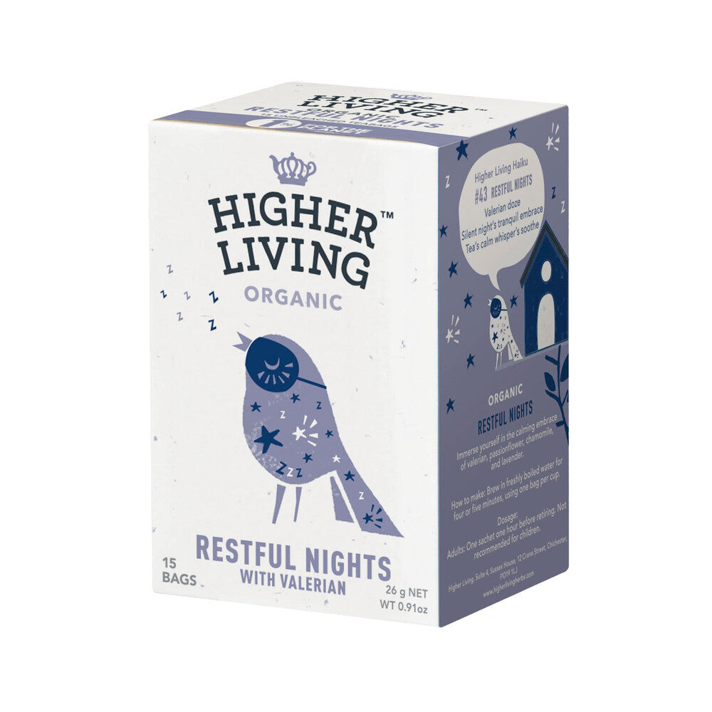 Higher Living Restful Nights Tea Bags - 15 Pack