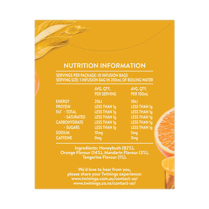 Twinings Honeybush Orange Mandarin Tea Bags - 10 pack