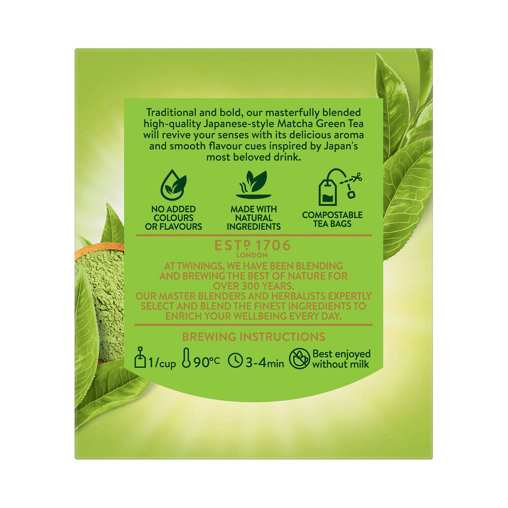 Twinings Matcha Green Tea Bags - 10 pack